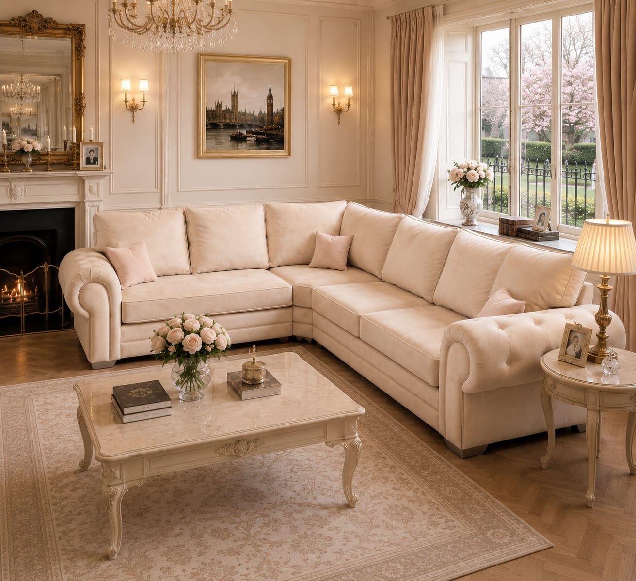 Verona Sofa – Luxury Modern Upholstered Fabric Sofa