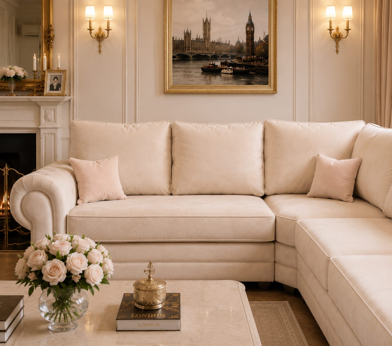 Verona Sofa – Luxury Modern Upholstered Fabric Sofa