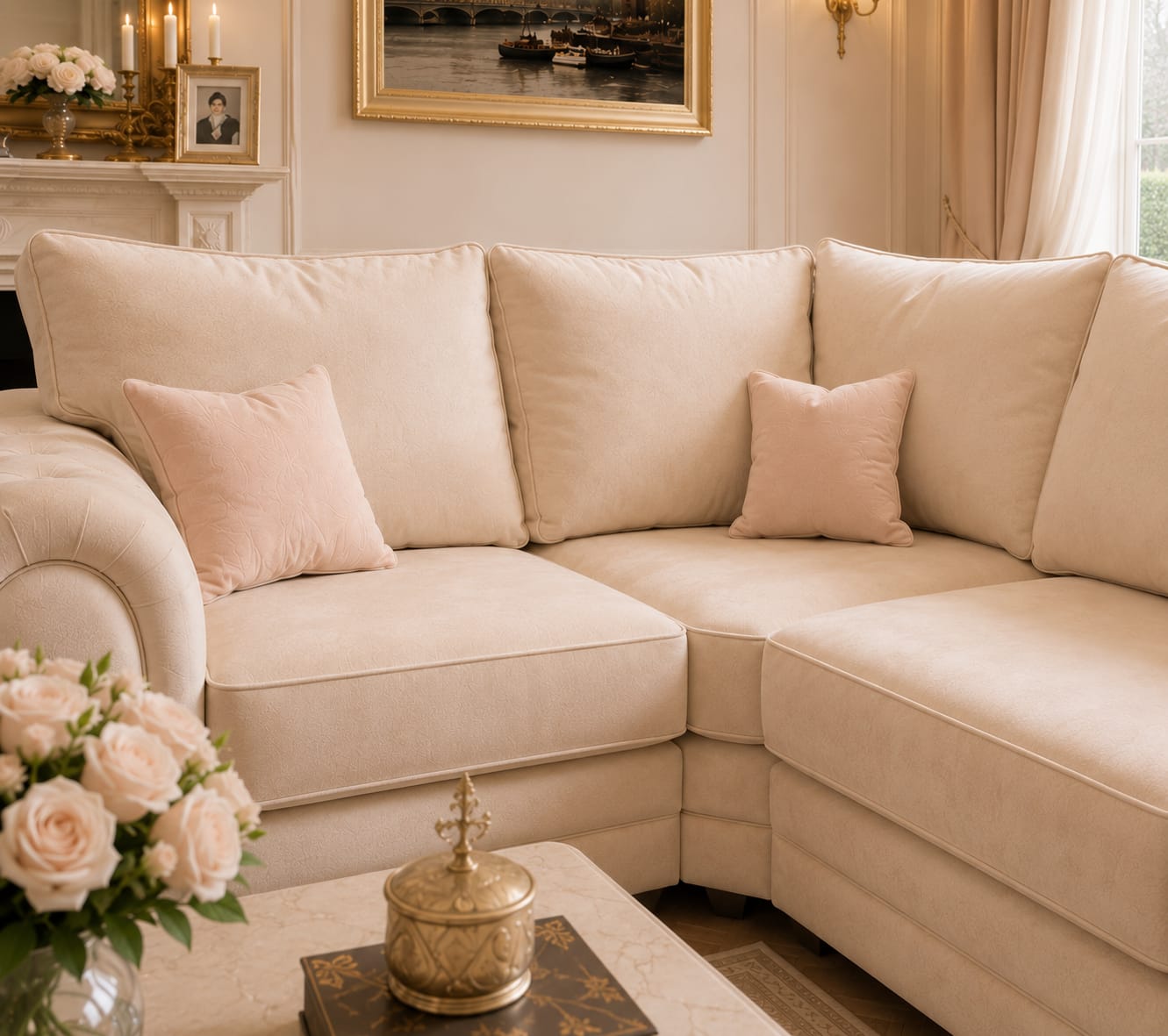 Verona Sofa – Luxury Modern Upholstered Fabric Sofa