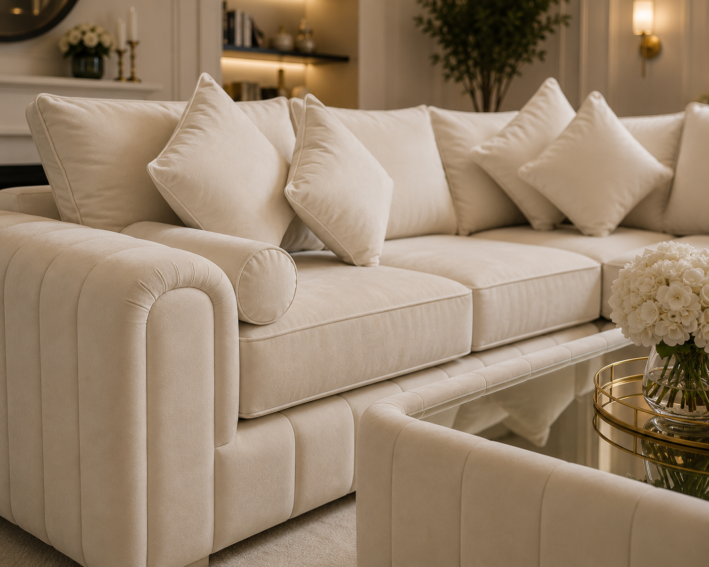 Corner lily Cream Plush