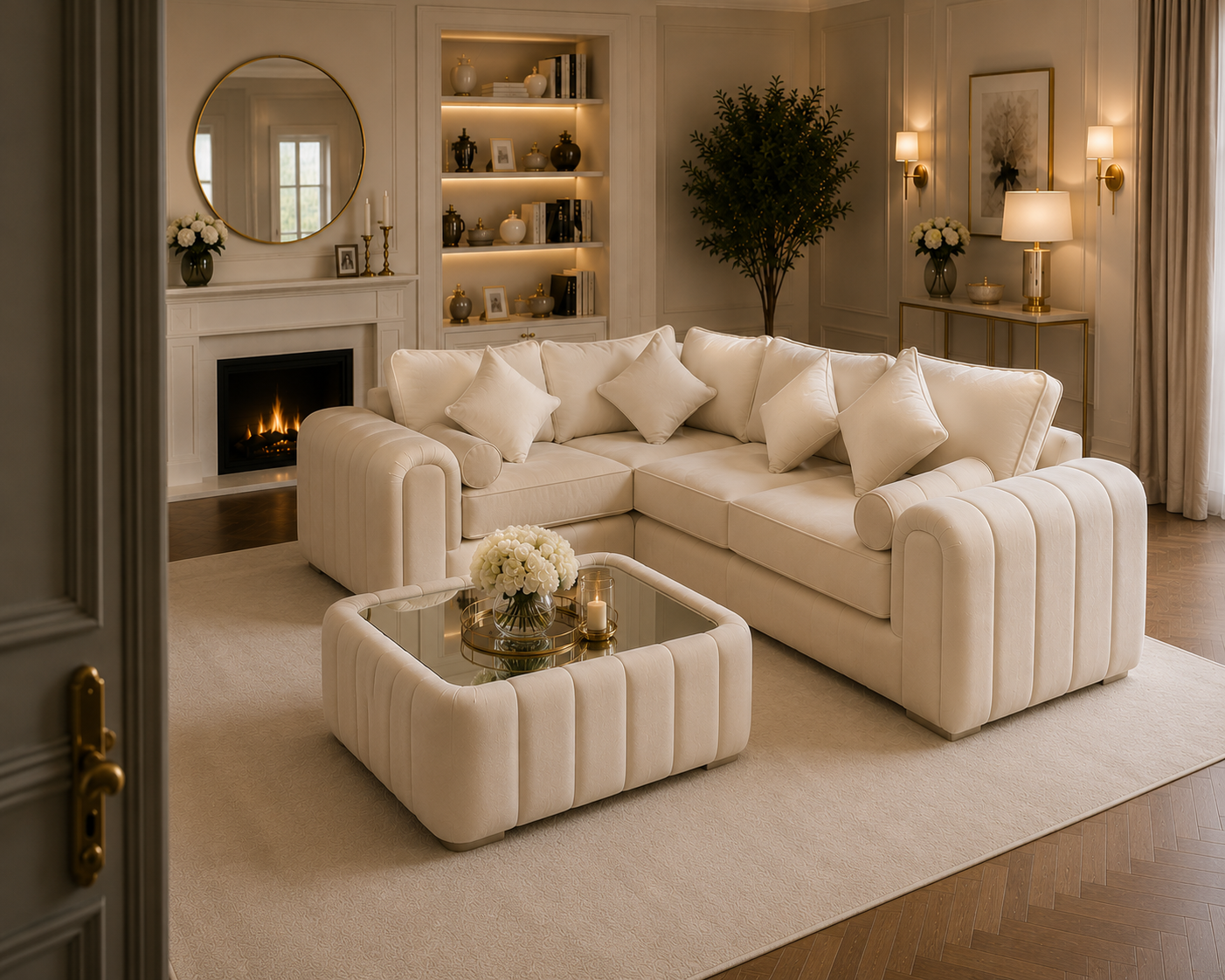 Corner lily Cream Plush