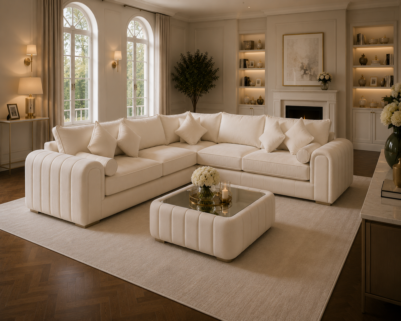 Corner lily Cream Plush