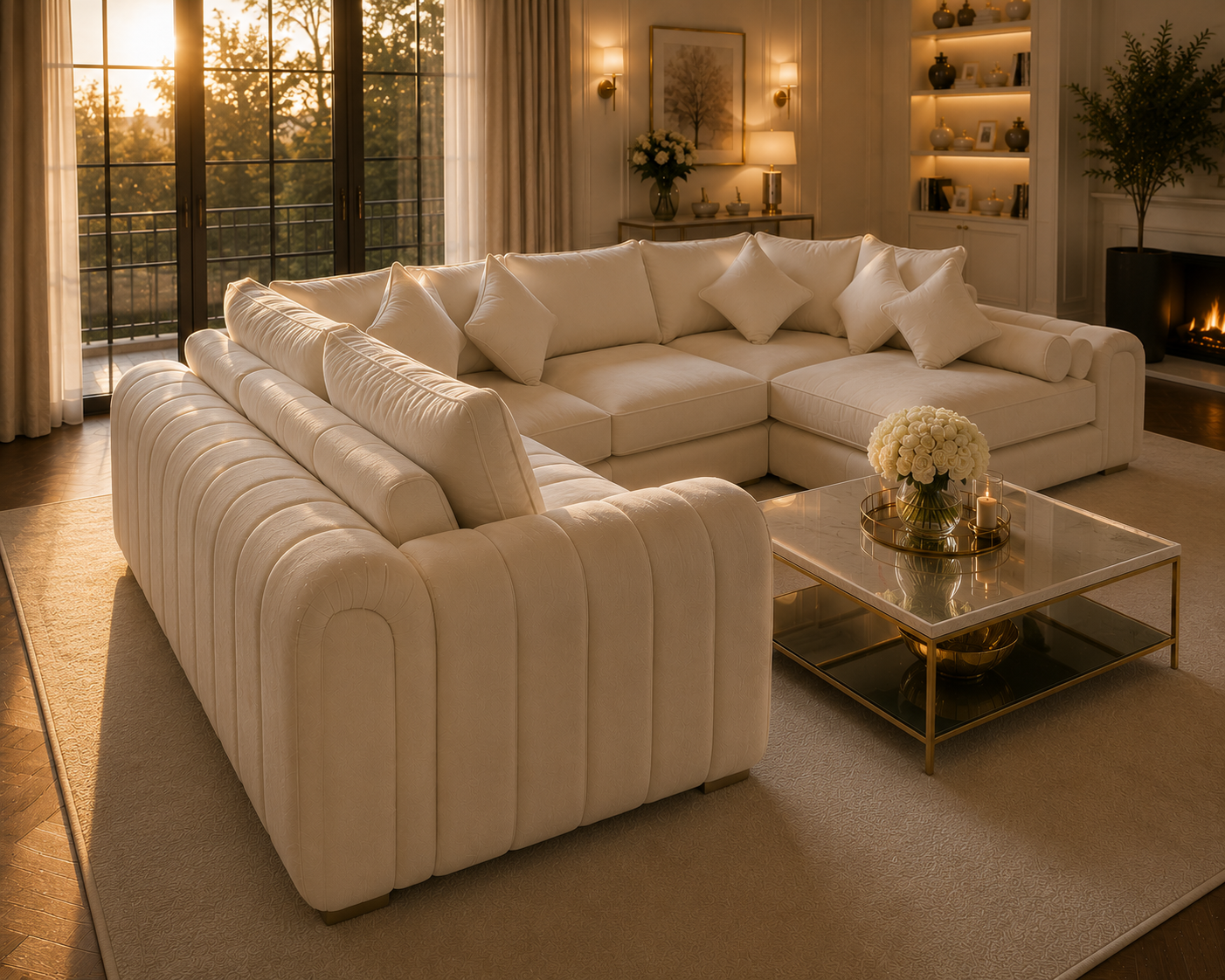 Corner lily Cream Plush