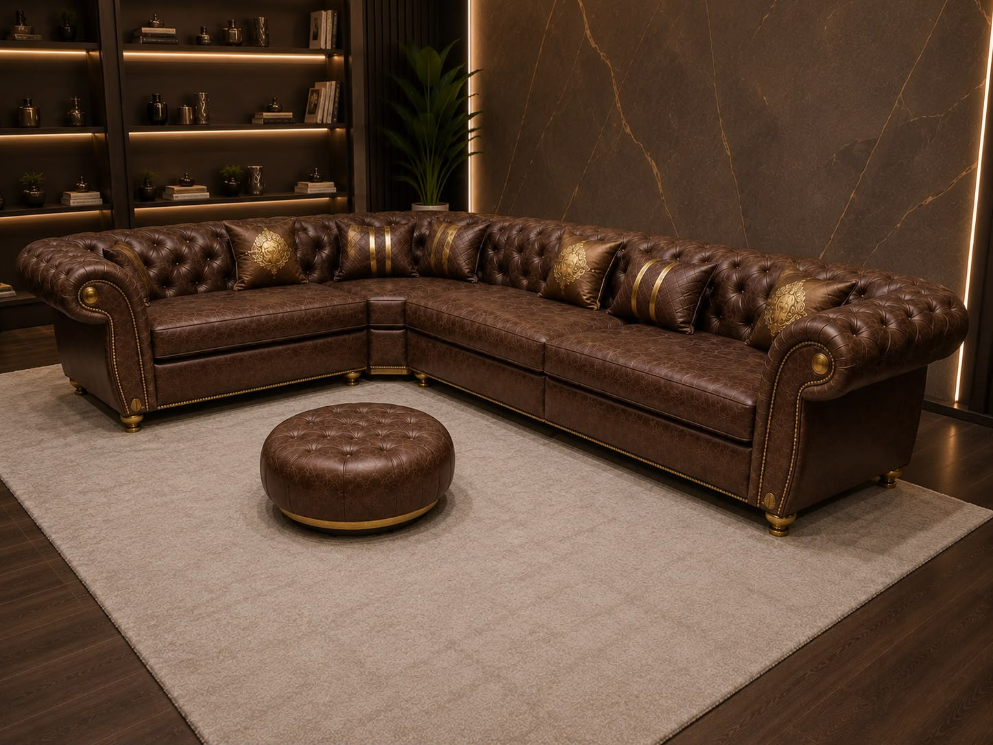 Fabric Chesterfield Sofa